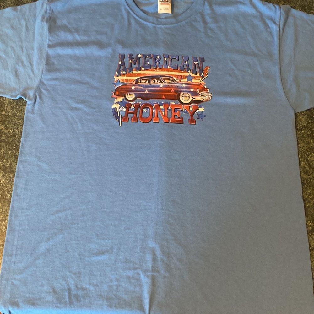 Unisex-NWOT-Jerzees-Blue-XL T-Shirt with “American Honey” Hudson